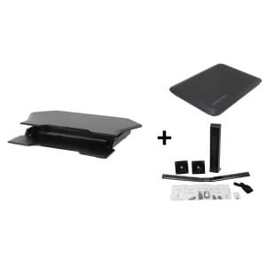 WORKFIT CORNER WITH BLK DUAL MONITOR MO