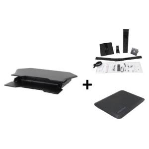 WORKFIT CORNER WITH BLK LCD LAPTOP MOUN