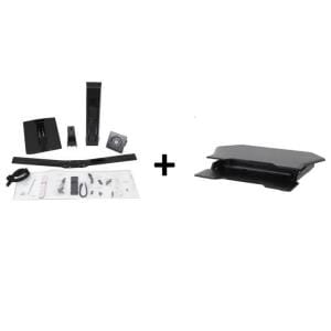 WORKFIT CORNER WITH BLK SINGLE MONITOR M