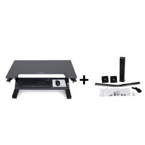WORKFIT-TL BLACK WITH BLK DUAL MONITOR M