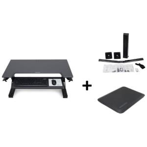 WORKFIT-TL BLACK WITH BLK DUAL MONITOR M