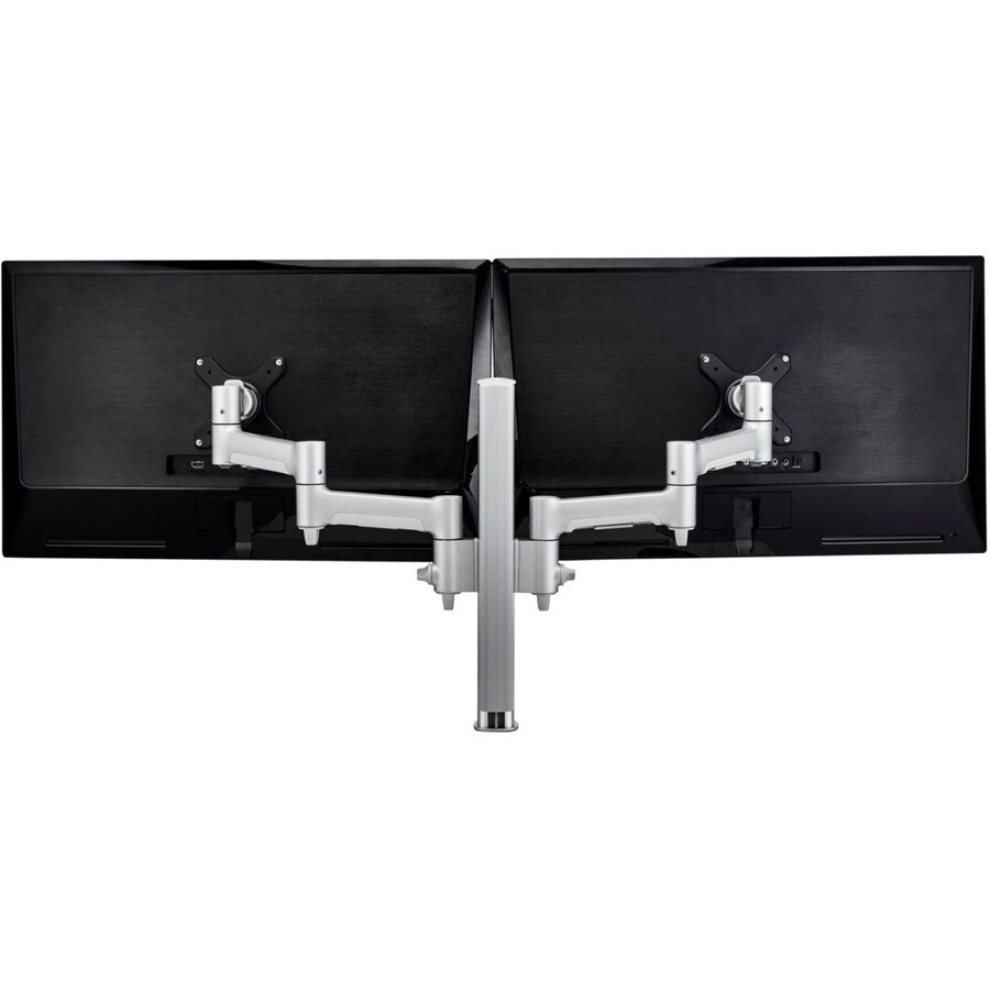 400MM POST WITH 2 460MM MONITOR ARMS SIL