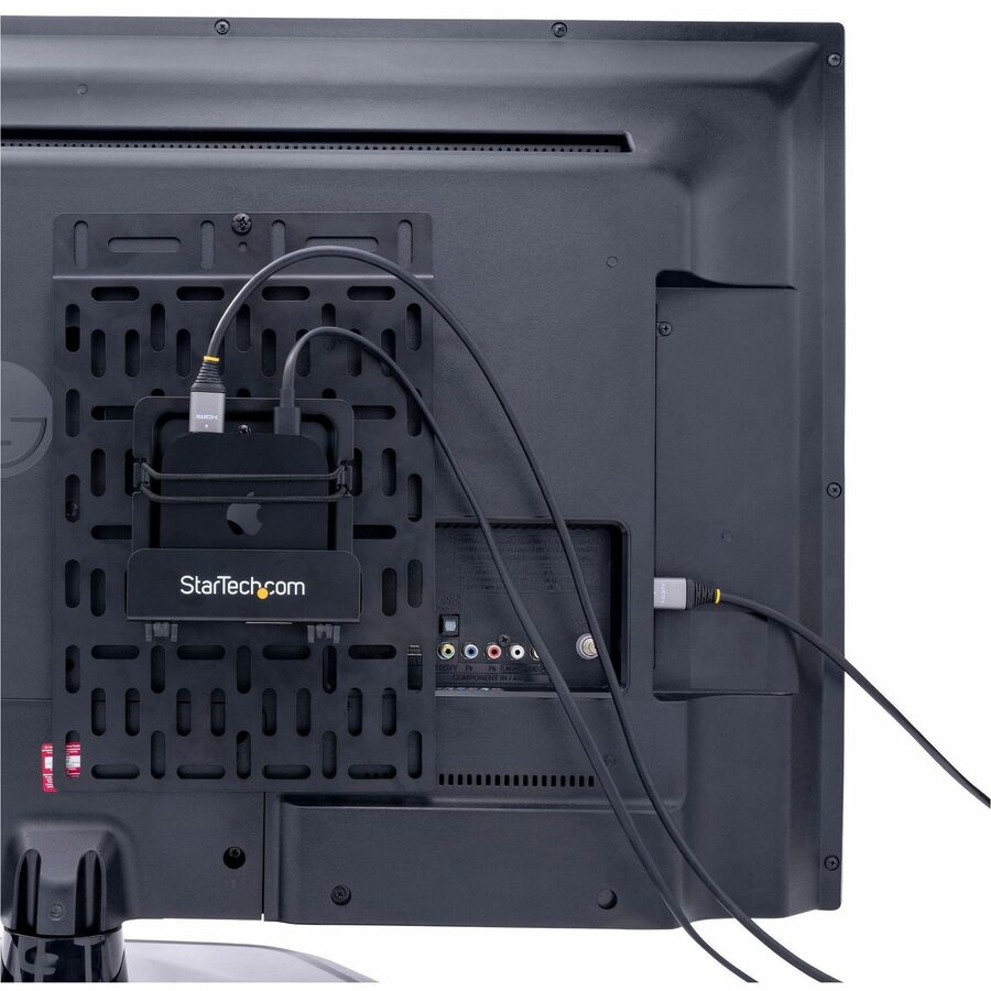 Universal TV mount caddy for media devic