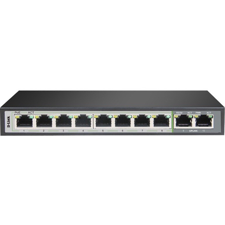 250M 10-Port Unmanaged Gigabit Switch wi