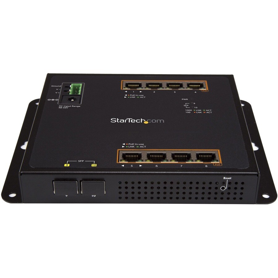 GbE Switch - 8-Port PoE+ plus 2 SFP Pts