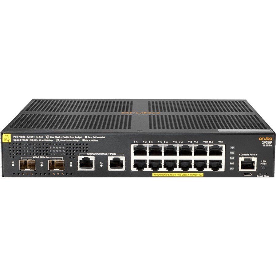 ARUBA 2930F 12G POE+ SWCH