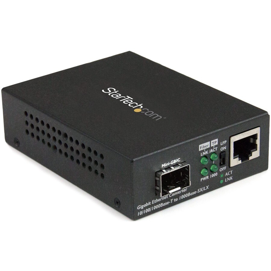Fiber Media Converter with Open SFP Slot