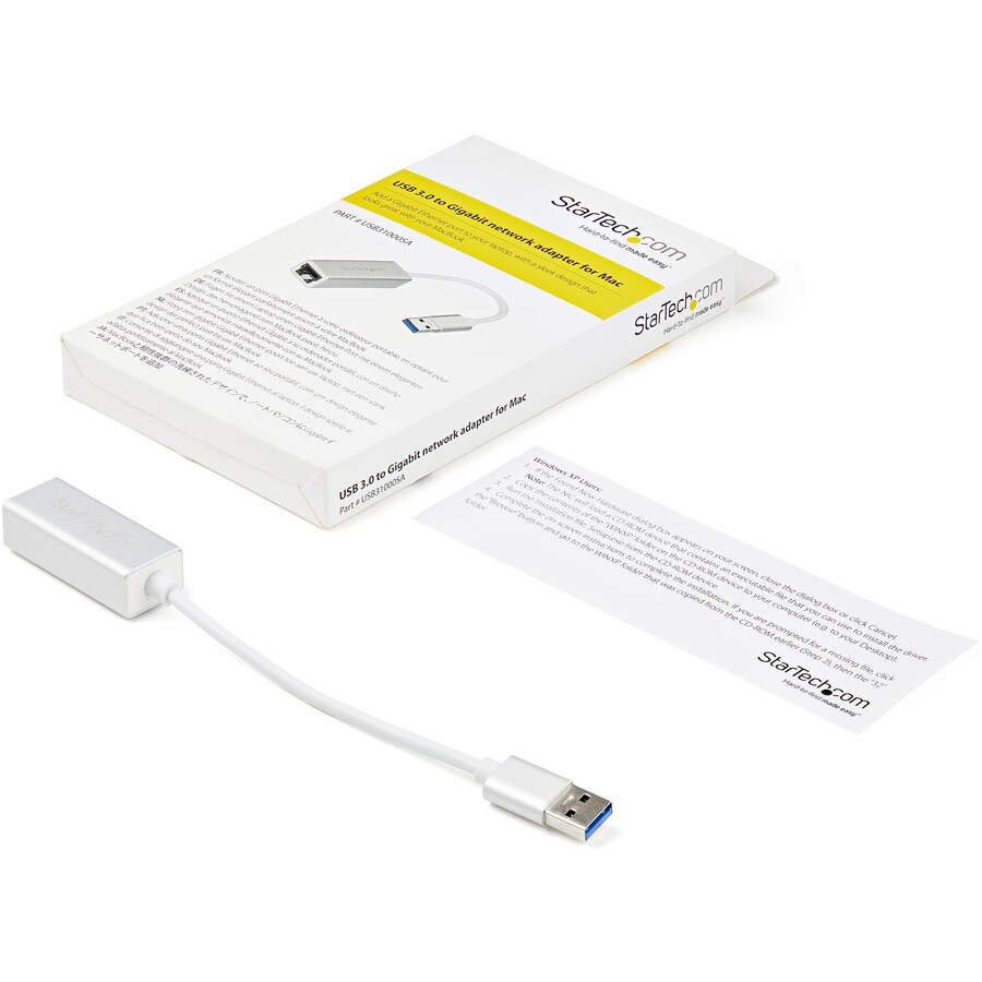 USB 3 to Gigabit Network Adapter -Silver
