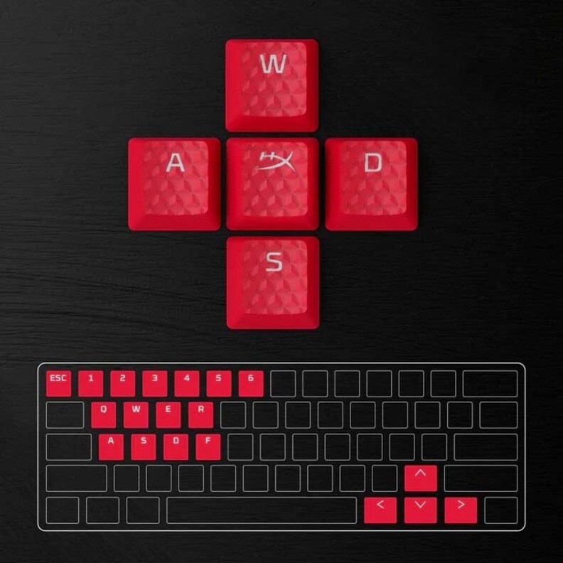 KEYCAPS - RUBBER - RED [US]