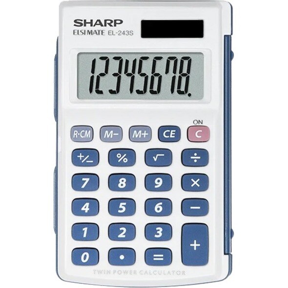 8 DIGIT DUAL POWERED HARD CASE POCKET CA