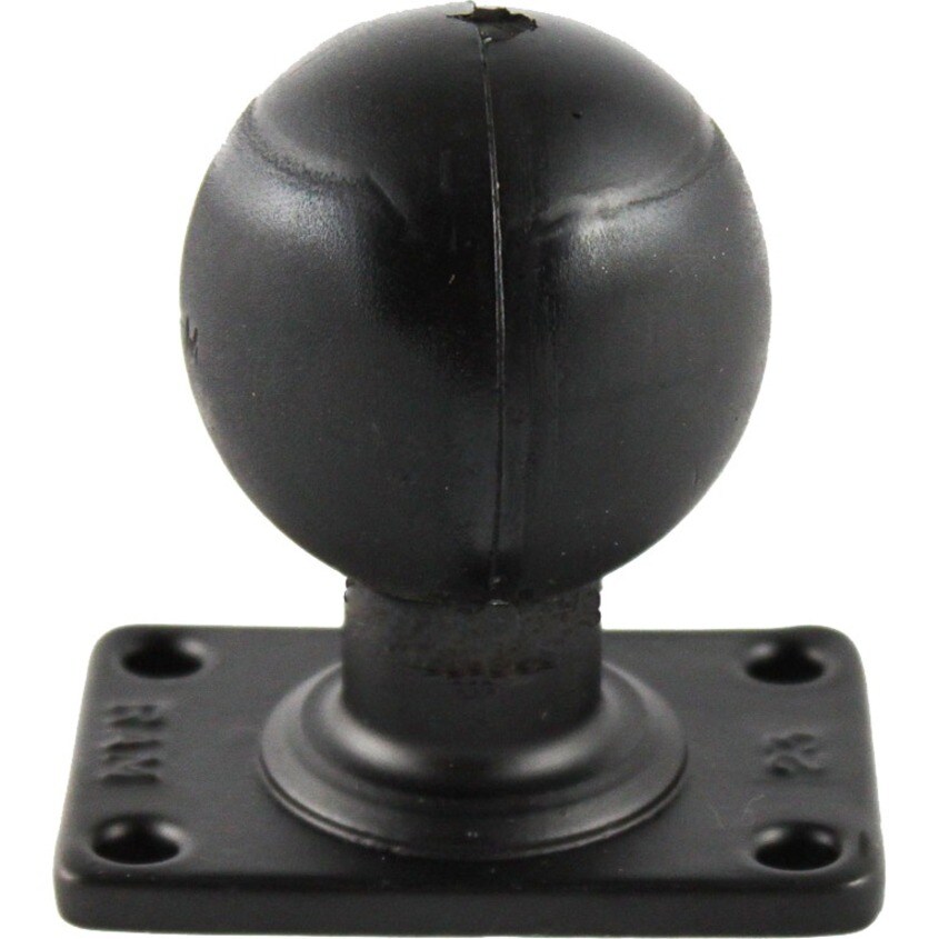 RAM RECTANGULAR BASE WITH 2.25IN RUBBER