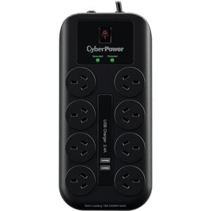 8-PORT SURGE PROTECTOR WITH 2USB PORTS