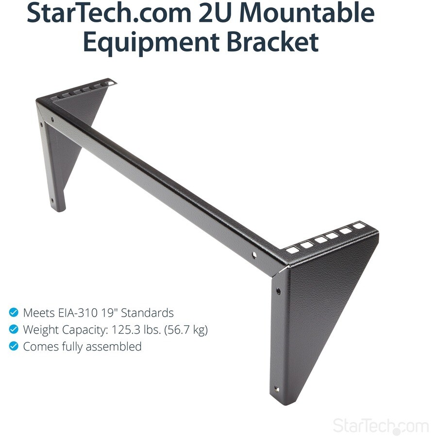 2U 19in Vertical Wall Mount Rack Bracket