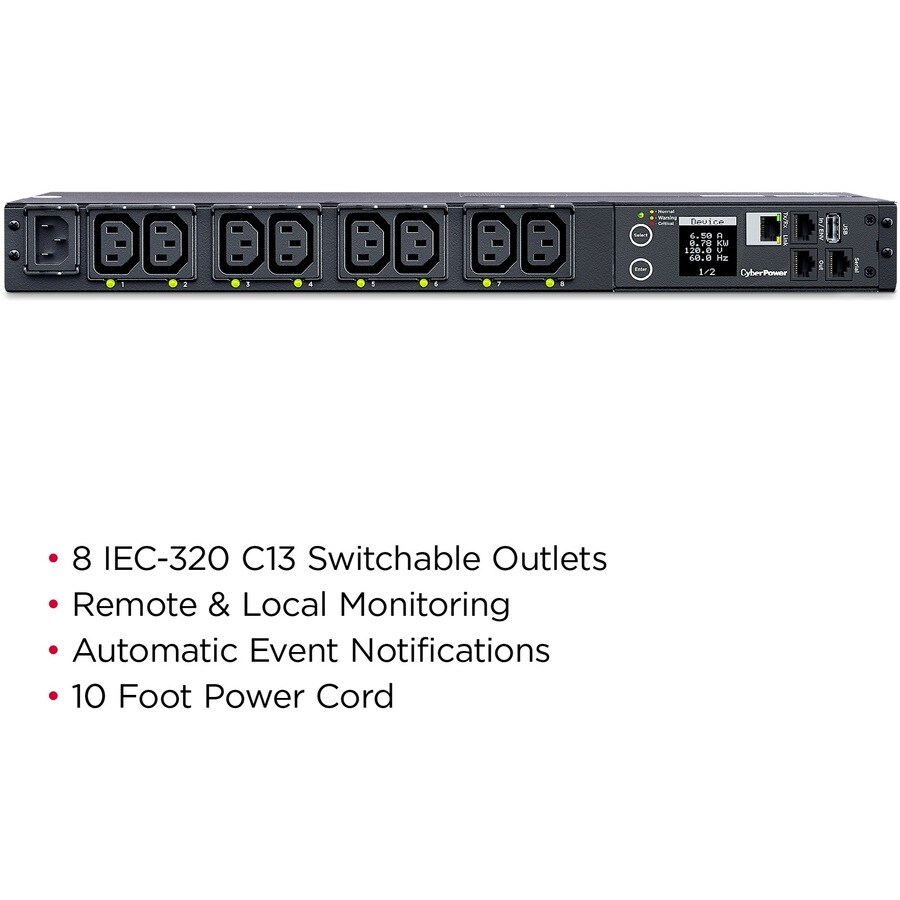 SWITCHED EPDU 1RU 12AMP 2 YRS WTY