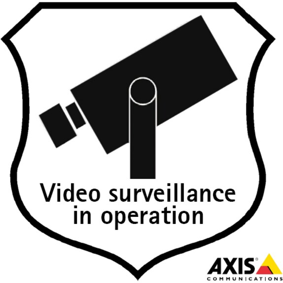SURVEILLANCE STICKER ENG 10PCS