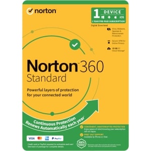 NORTON 360 STANDRD 1U 1D 12MO RSP DRMKEY