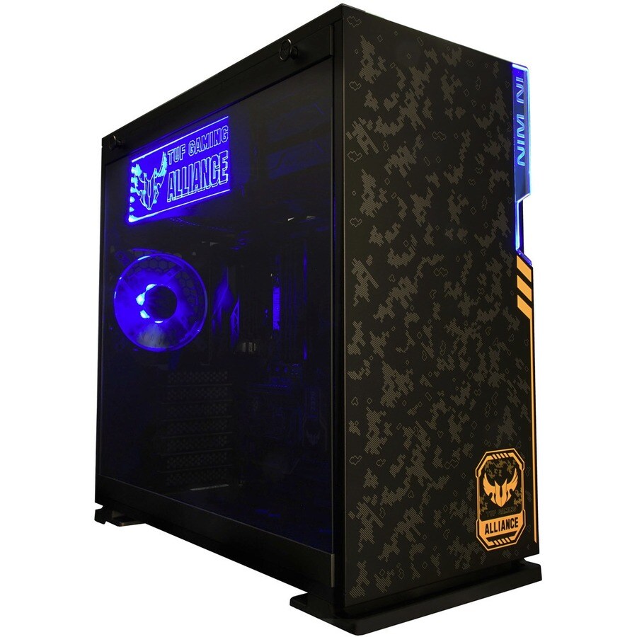 101TUF BLACK MID TOWER TEMPERED GLASS W