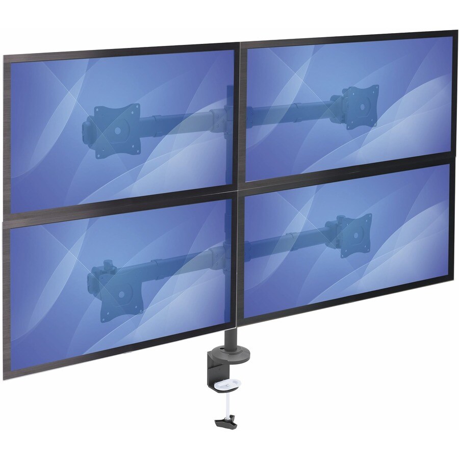 Desk Mount Quad Monitor Arm - Steel