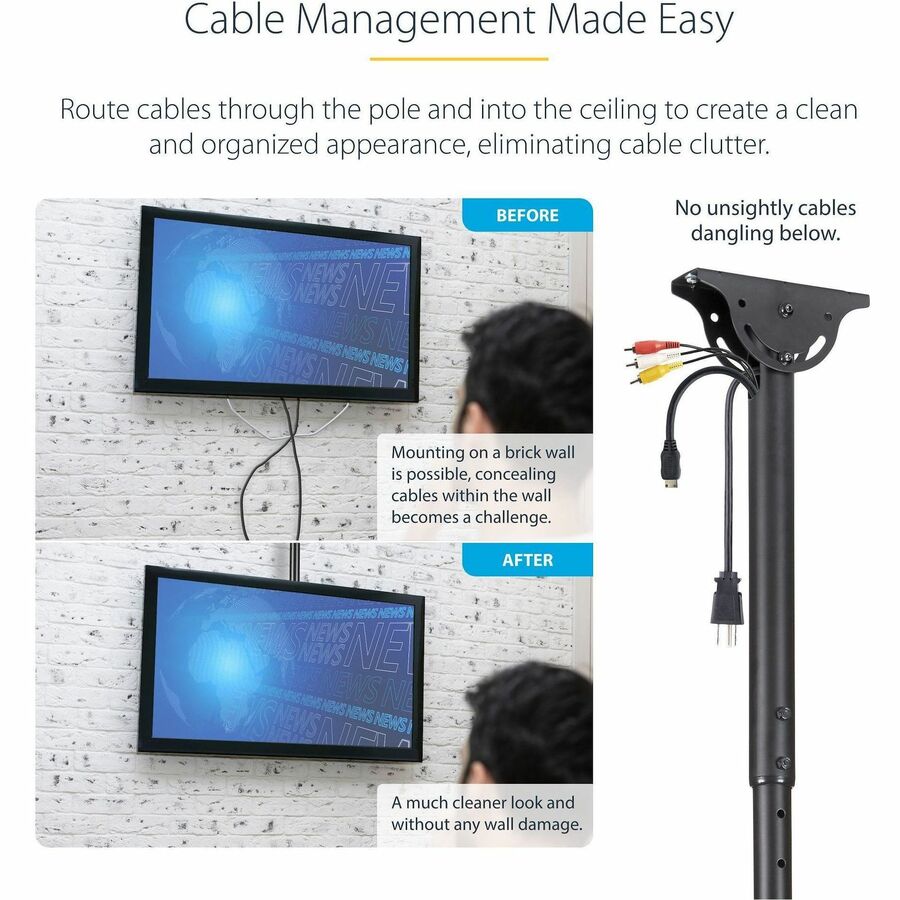 Ceiling TV Mount for up to 70in TV Steel
