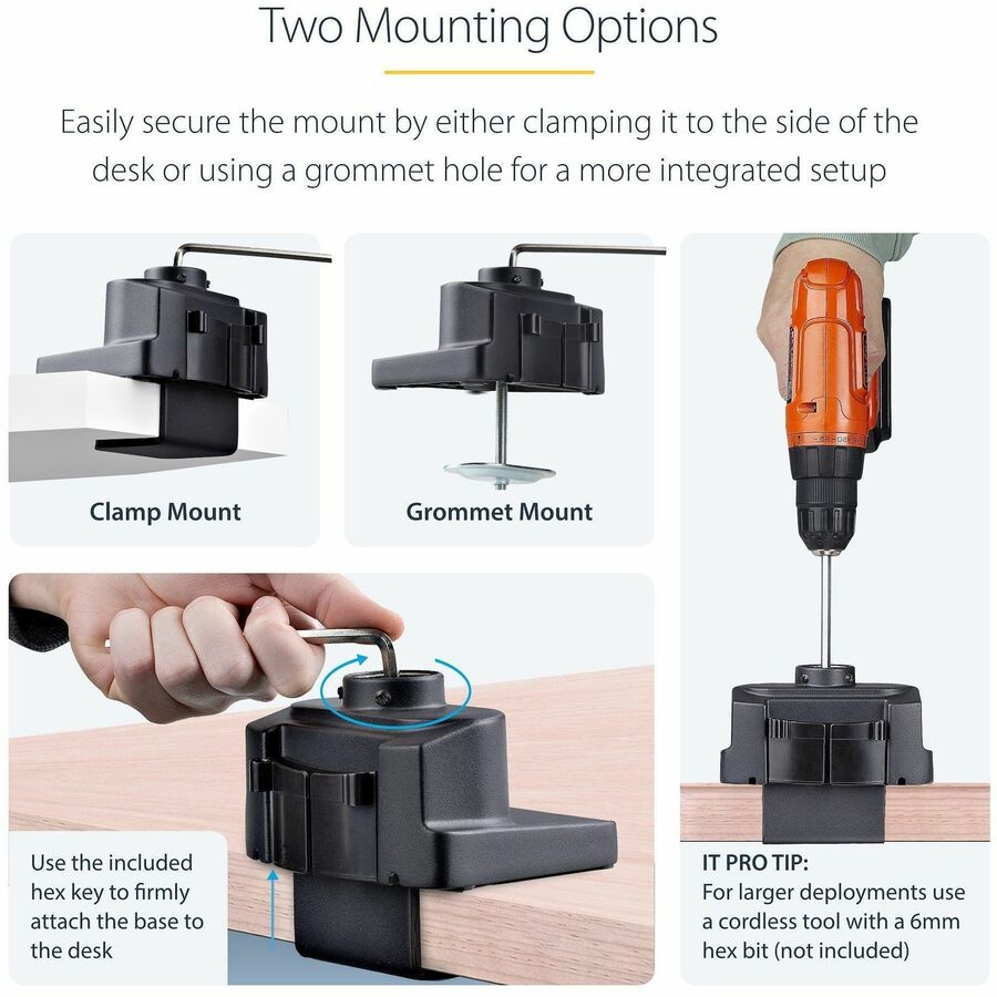 Single Monitor Arm with USB Ports