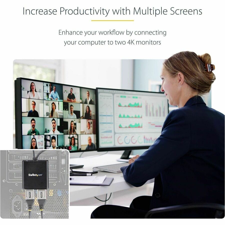 MST hub - DisplayPort to 2x DisplayPort