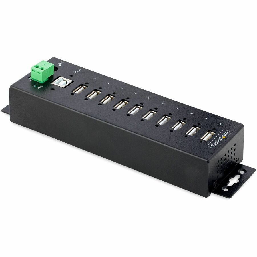 10-Port Industrial USB 2.0 HUB Metal