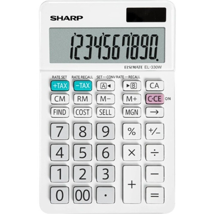 10 DIGIT DUAL POWERED ANGLED 4 MEMORY TA
