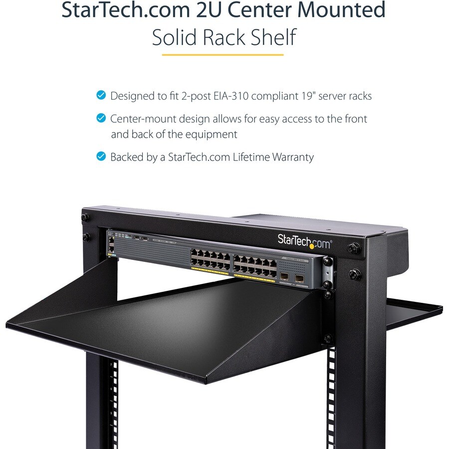 Shelf - 2 Post Server Rack - Up to 75 lb
