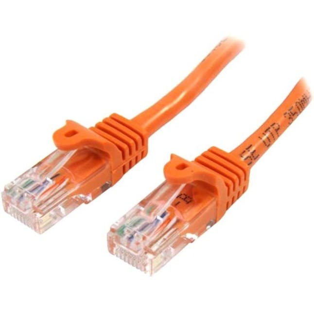 7m Orange Snagless Cat5e Patch Cable
