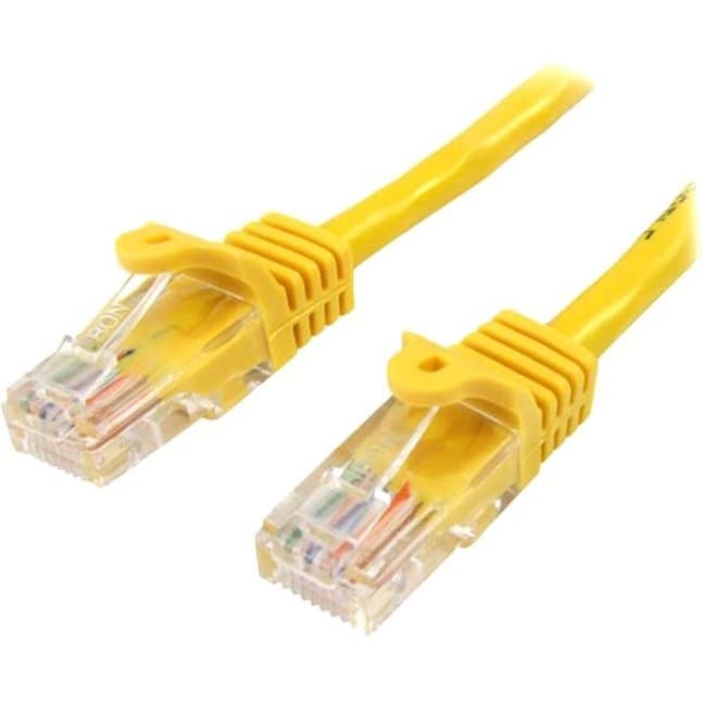0.5m Yellow Snagless Cat5e Patch Cable