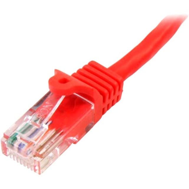 0.5m Red Snagless Cat5e Patch Cable