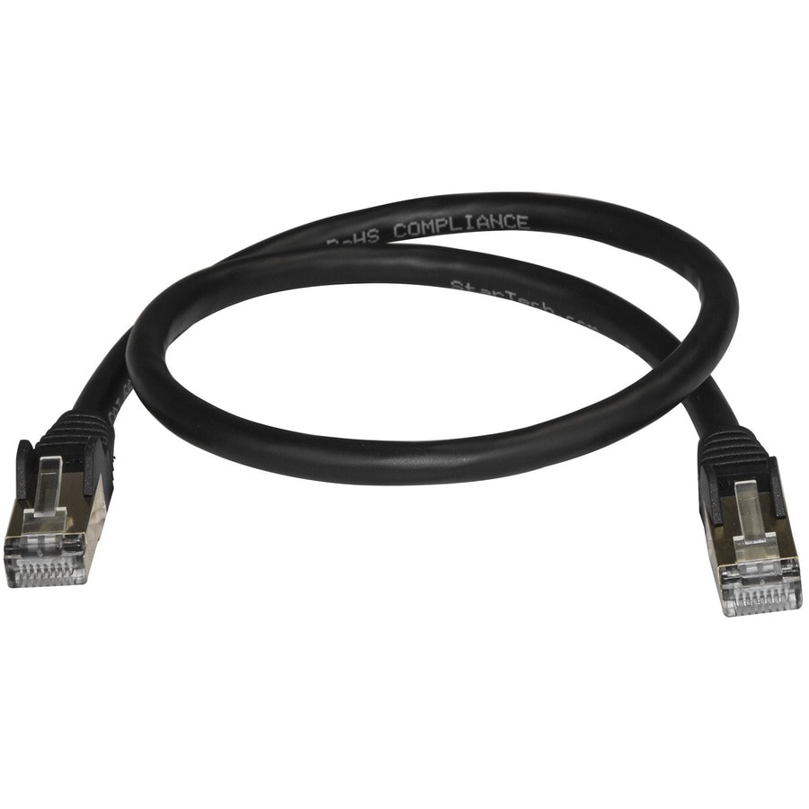 0.5m Black Cat6a Ethernet Cable - STP