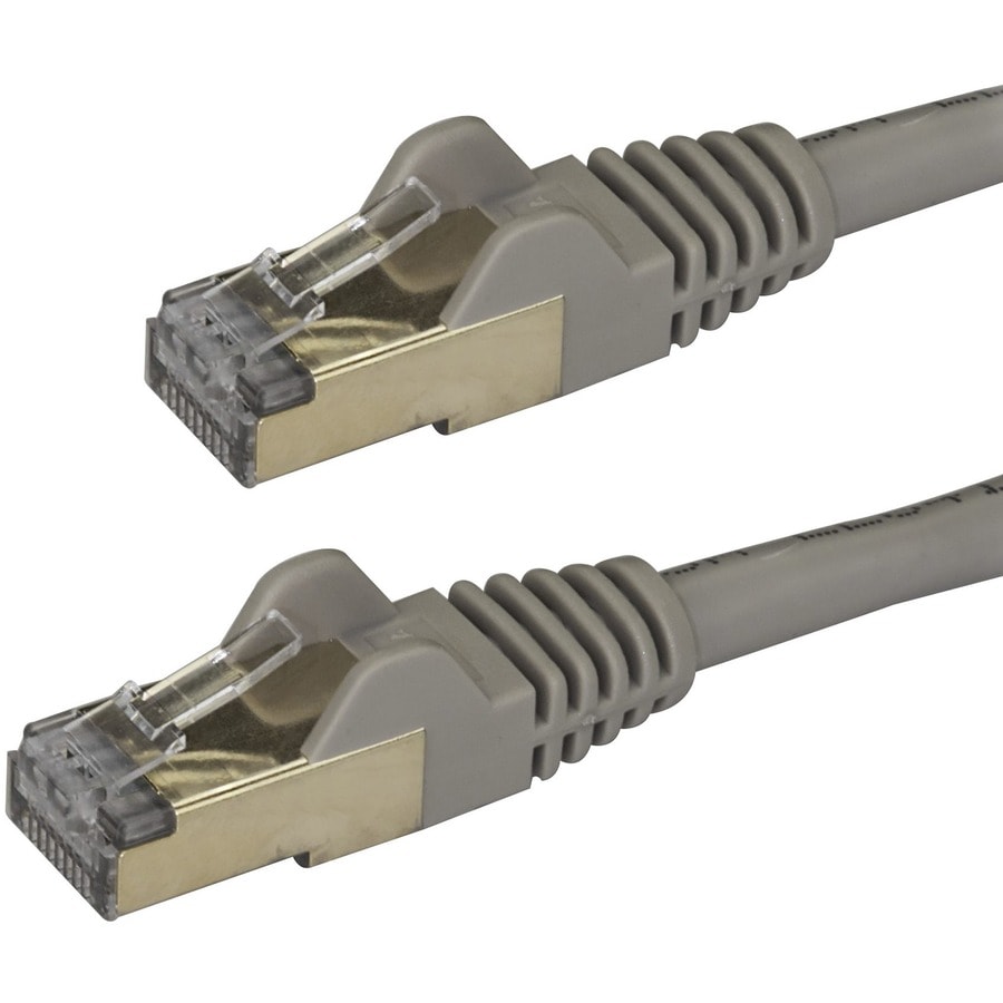 0.5m Gray Cat6a Ethernet Cable - STP