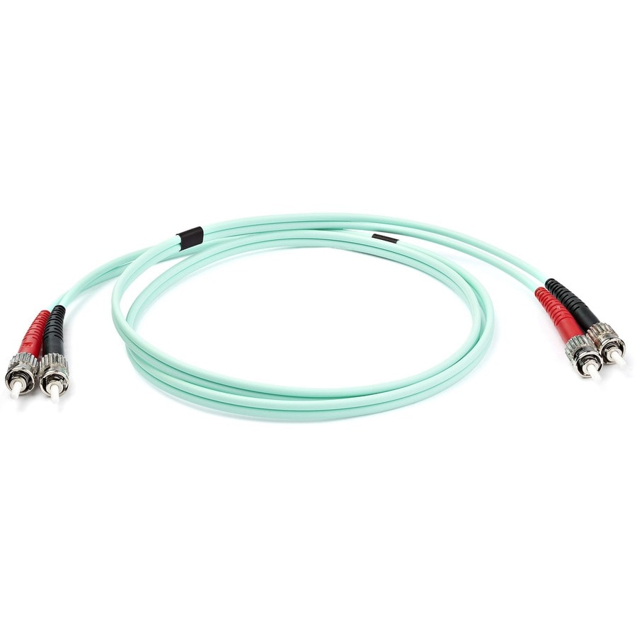 1m 10 Gb Aqua MM Fiber Patch Cable ST/ST