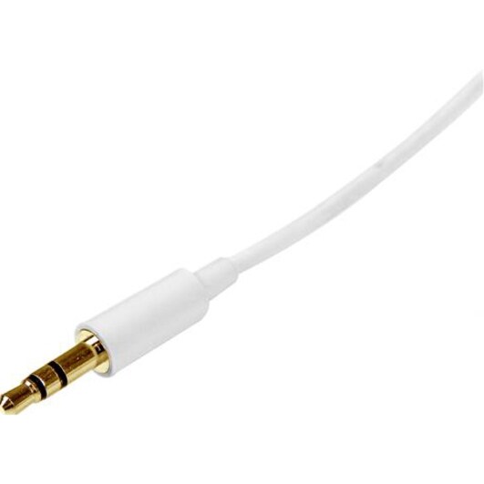 1m White Slim 3.5mm Stereo Audio Cable