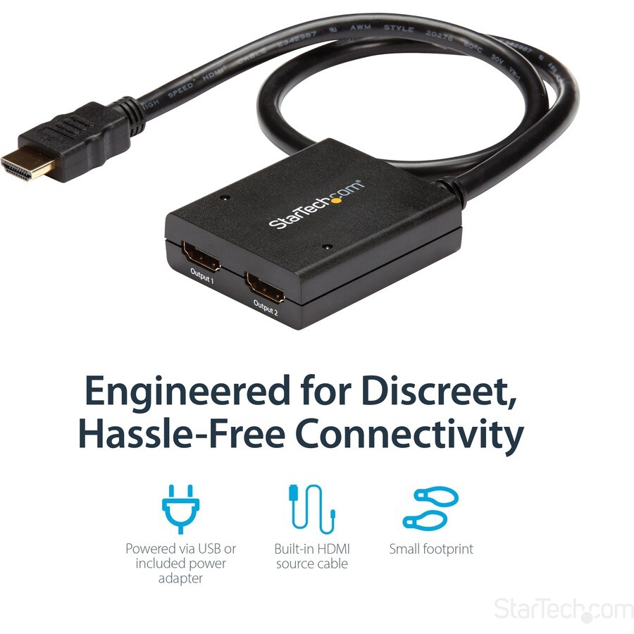4K HDMI 2-Port Video Splitter - 4K 30Hz