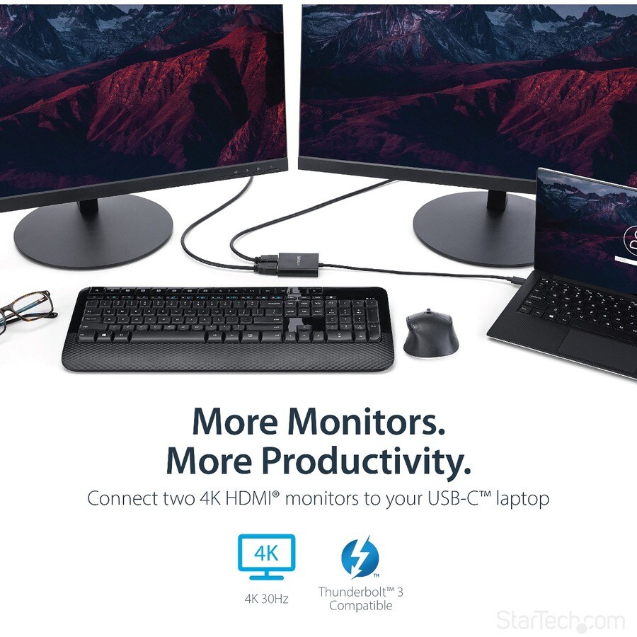 USB-C to HDMI MST Multi-Monitor Splitter