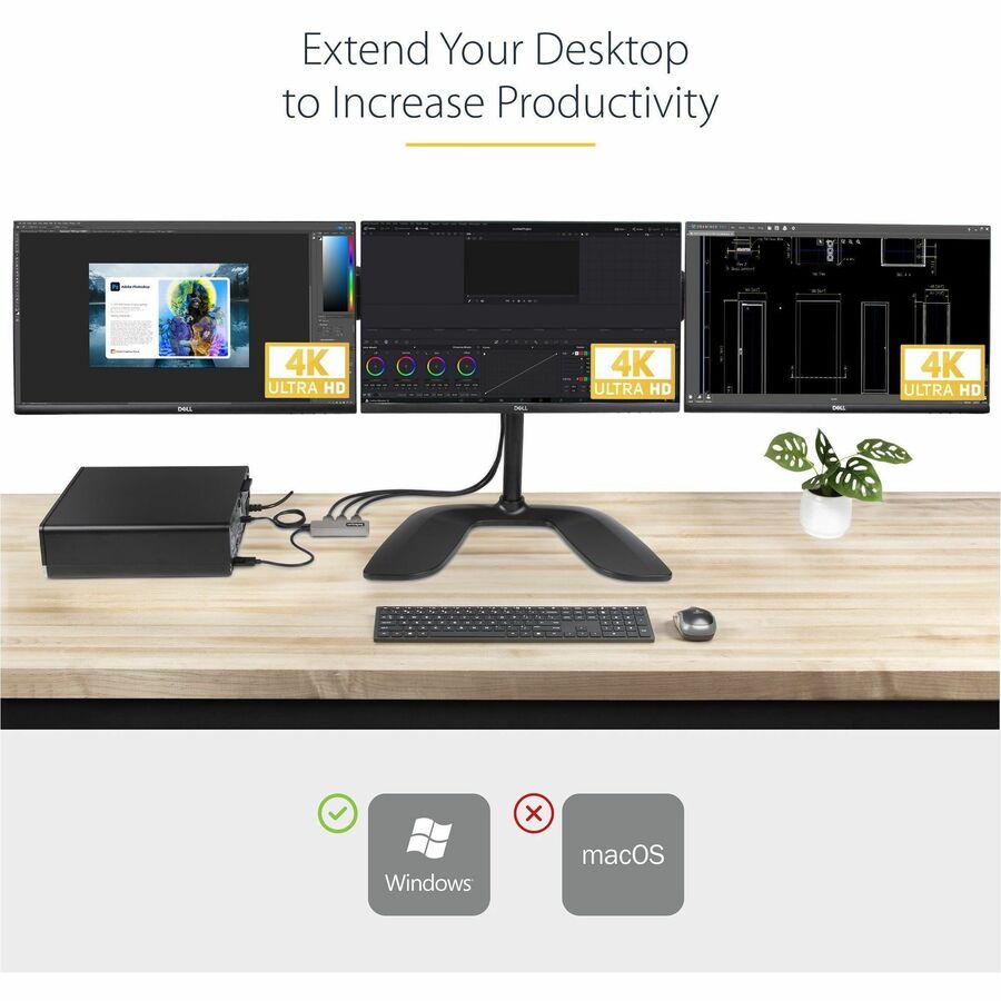 3-PORT MST HUB DP TO TRIPLE 4K60HZ HDMI