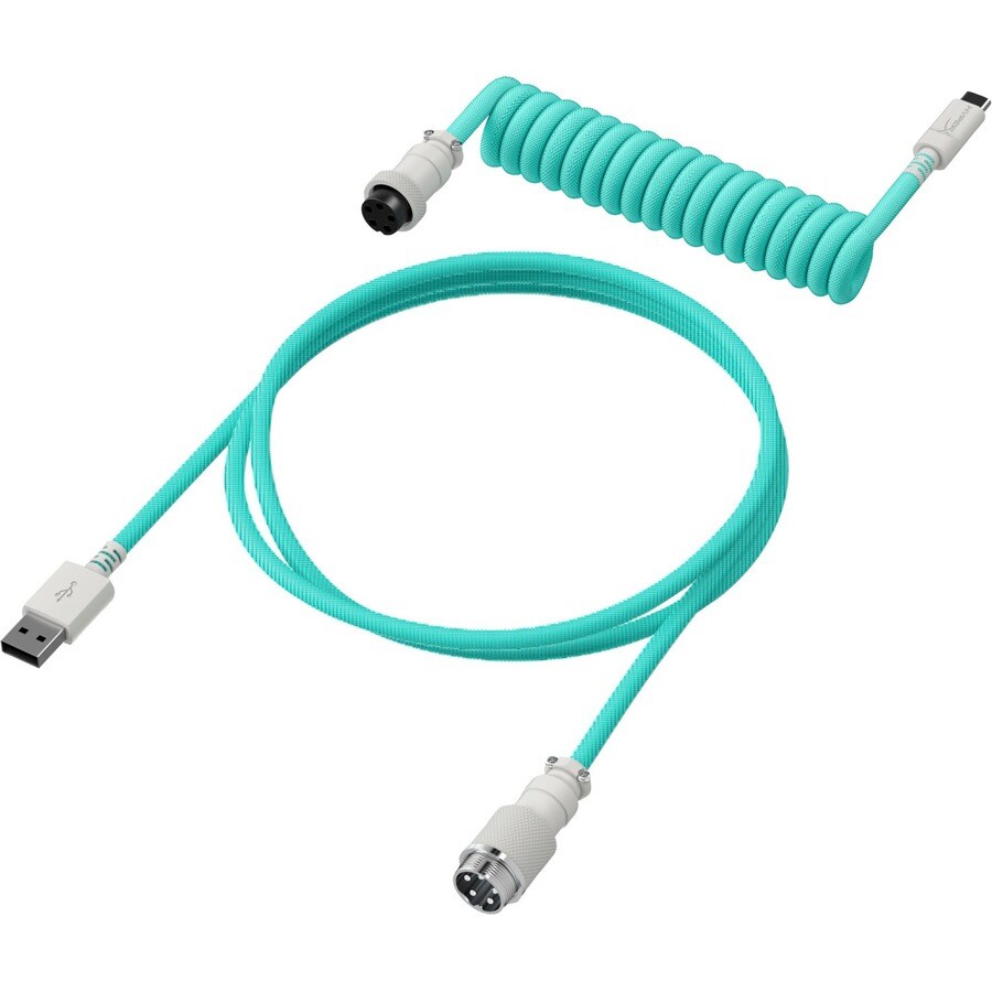 HYPERX USB-C COILED CABLE LIGHT GREEN-WH