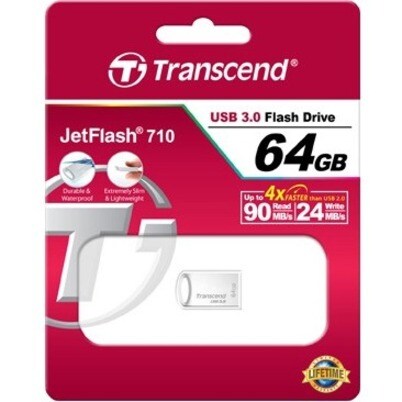 64GB JETFLASH 710 SILVER PLATING