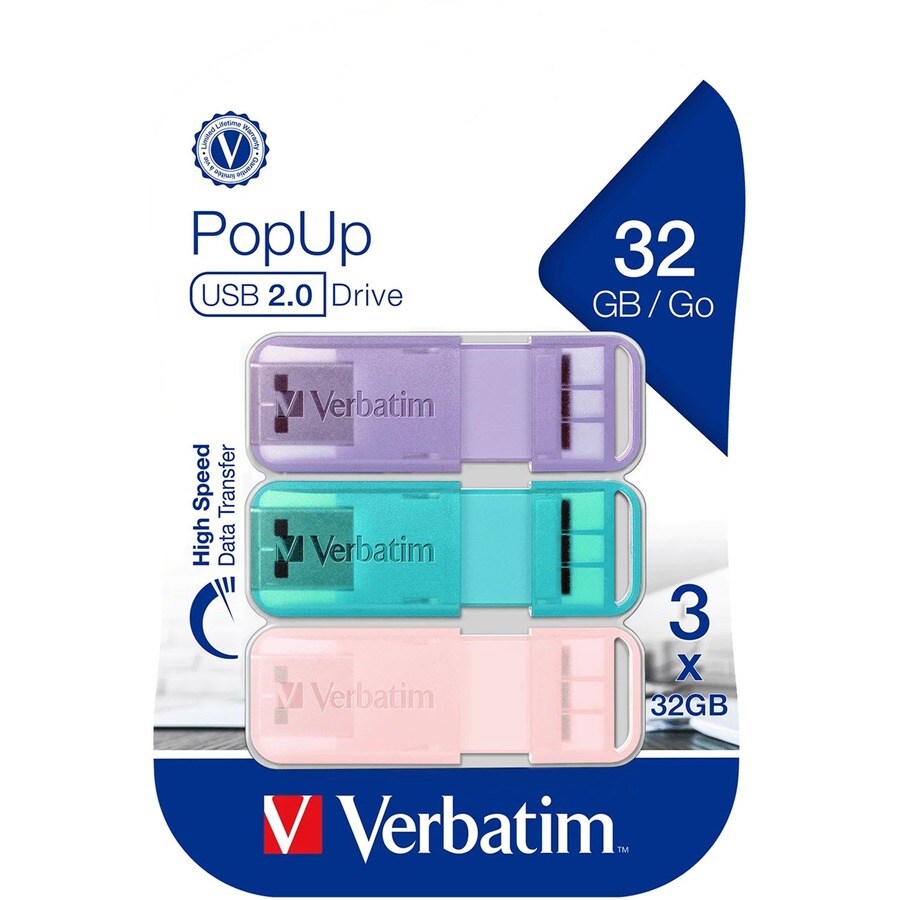 POP-UP USB 2.0 32GB TRIPLE PACK - ASSORT