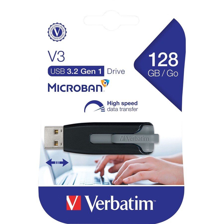 Store n Go V3 USB 3.0 Dr 128G (Grey)