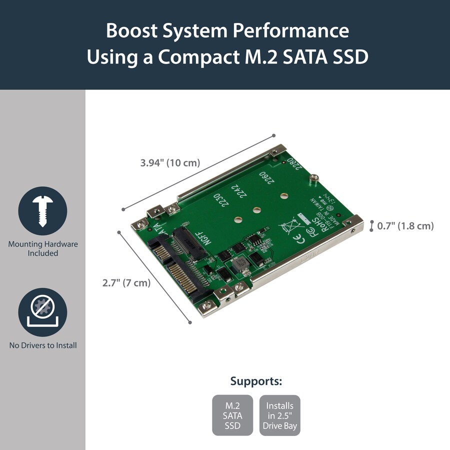 M.2 NGFF SSD to SATA Adapter Converter