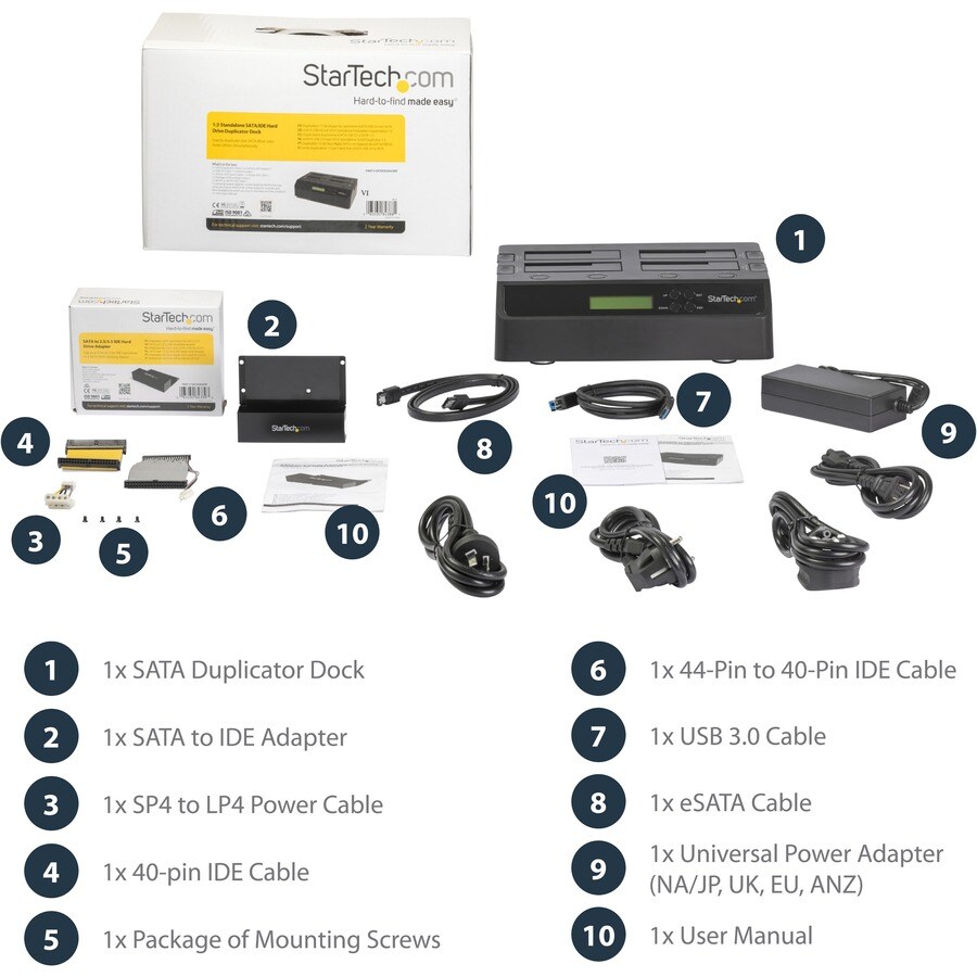 USB 3 eSATA SATA 1:3 HDD Duplicator Dock