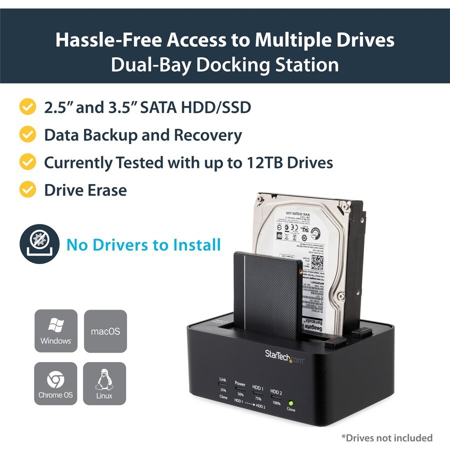 USB 3.0 to SATA HDD Duplicator Dock