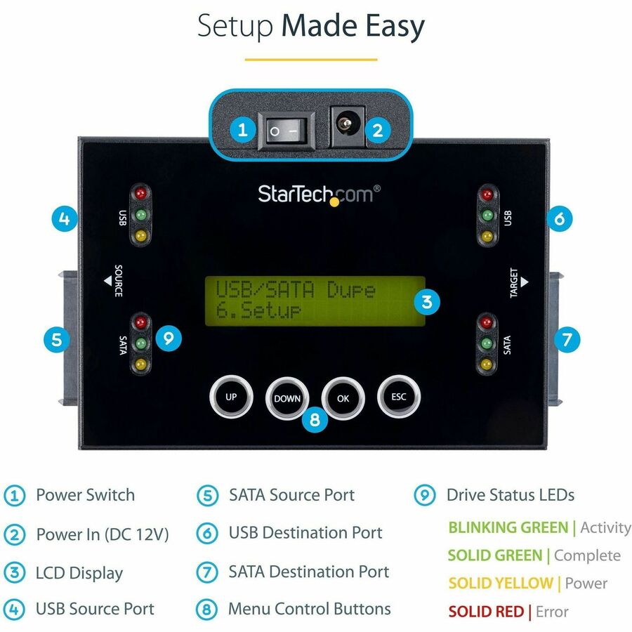 1 1 USB or SATA Duplicator and Eraser