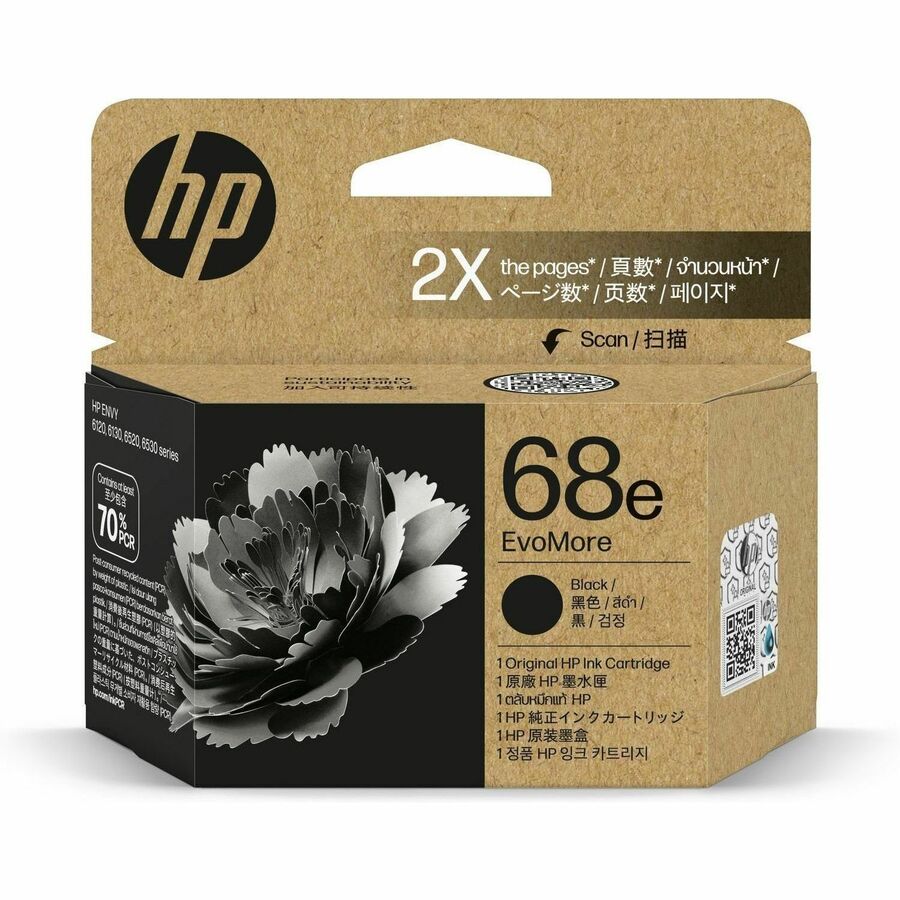 68E EVOMORE BLACK ORIGINAL INK CARTRIDGE