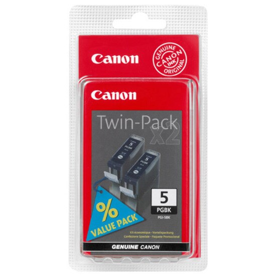 PGI5BK PIGMENT BLACK INK CART TWIN PACK