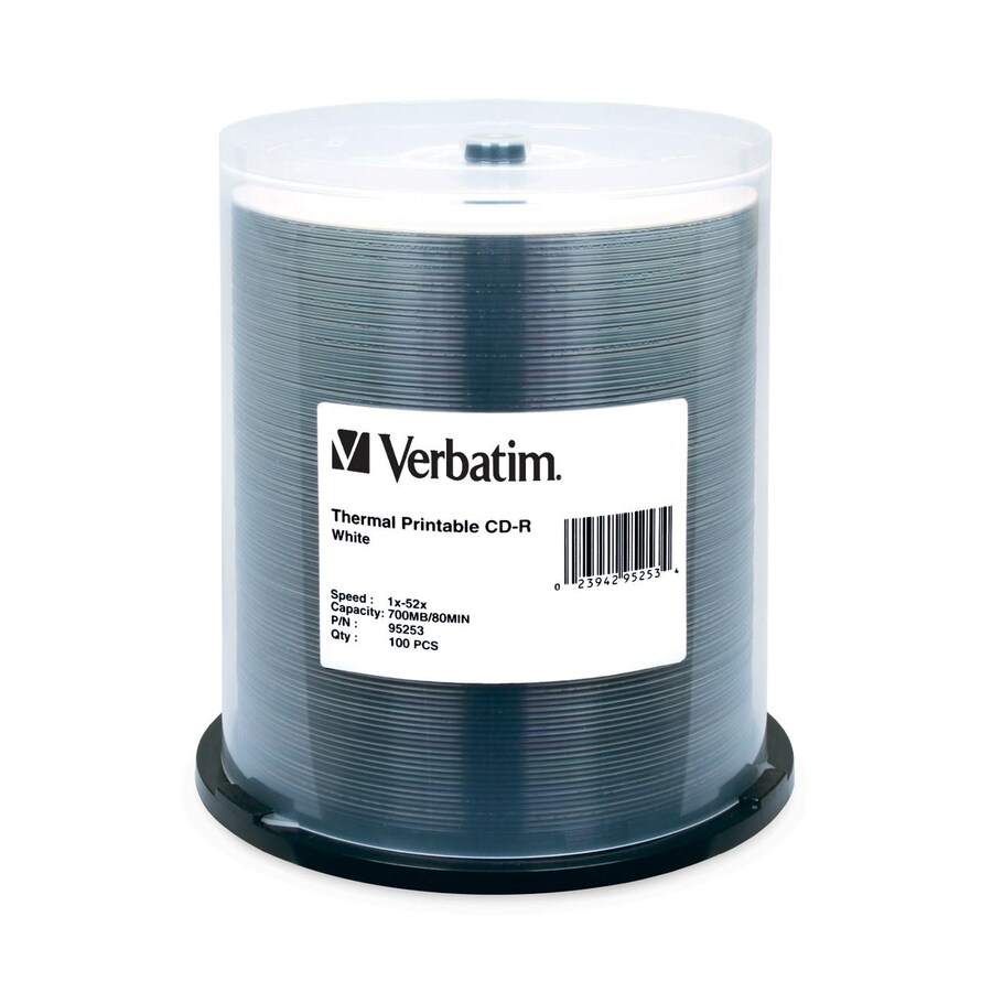 CD-R 80 Min WHT THERM 100 Pk 52x