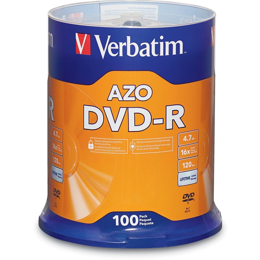 DVD-R 4.7GB 100Pk Spindle 16x